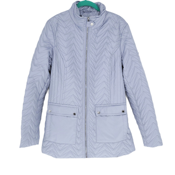 Via Spiga Jackets & Blazers - Via Spiga Quilted Cargo Jacket Funnel Neck Puffer Coat Women Size Large 62242V